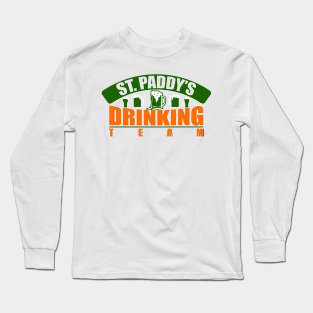 St.paddy drinking team (orange) Long Sleeve T-Shirt by nektarinchen